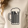 Glass of Beer Vector Graphic A vector illustration of a glass of beer with frothy head.