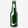 Free Beer Illustration A 2D representation of a bottle of beer in vector format.