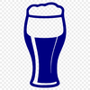 Free Illustration of a Beer Glass A stylized illustration of a beer glass filled with a foamy drink.