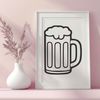 Free Vector Art of a Beer Glass A stylized illustration of a glass containing beer.