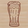 Stylized Beer Glass Illustration A stylized illustration of a glass filled with beer, suitable for various digital applications.