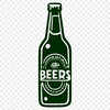 Illustrative Beer Bottle Design A stylized illustration of a beer bottle, suitable for use as clip art or vector design in various formats.