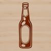 Glass Beer Bottle Vector Art Illustrated glass bottle with beer, designed as vector art for cutting machines and digital design projects.