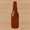 Beer Bottle Design A digital illustration of a bottle of beer with a label and cap, suitable for vector art and design projects.