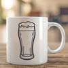 Beer in a Glass Illustration A simple illustration of a glass containing a beer, suitable for vector art projects.