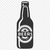 Condensed Beauty Vector Art A digital illustration of a bottle of beer with a label and condensation effects.