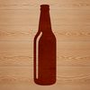 Free Vector Beer Label Design A digital illustration of a beer bottle with a label and condensation on the glass.