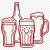 Free Vector Beer Clipart A clear glass filled with a frothy beer, suitable for illustration and design purposes.