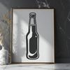 Free Vector Art of a Foamy Glass A detailed illustration of a beer bottle with a foamy head.