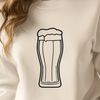 Beer Graphic Illustration An illustrative representation of a glass containing beer, ideal for vector graphics projects.