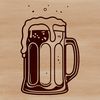 Glass of Beer Icon A glass containing beer, represented as a vector graphic.