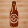 Free Beer Bottle Illustration A digital illustration of a bottle of beer, suitable for vector art and graphic design projects.