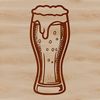 Beautiful Beer Clip Art for Cricut and Laser Cutter A glass containing beer, suitable for cutting with a Cricut machine or laser cutter.