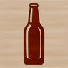 Illustrated Beer Bottle Art A stylized illustration of a bottle of beer with a foamy head.