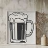 Free Vector Graphic of a Beer Filled Glass A stylized illustration of a glass filled with beer, designed as a vector graphic for various uses.