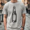 Frothy Beer Graphic Illustration of a beer bottle with foam on top