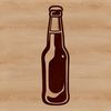 Digital Beer Art Design A digital illustration of a bottle containing beer, suitable for vector art and design.