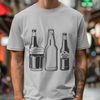 Vector Beer Bottle Graphics for Design An isolated vector graphic of a beer bottle or glass for use in graphics design, craft projects, and digital templates.