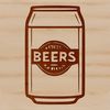 Beer Glass Vector Design A digital illustration of a beer glass filled with frothy liquid.