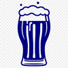 Cold Beer Icon for Graphic Design A glass containing a cold beer, suitable for graphic design and print.