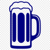 A digitally created illustration of a beer glass filled with a frothy head, suitable for printing and cutting.