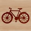 Illustration of a classic bicycle with a simple silhouette.