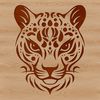 Big Cat Face SVG Vector Art Vector design of a big cat's face with detailed fur texture and whiskers.