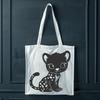 Free Big Cat Silhouette for Personal Projects A wild big cat species, the Ocelot, sitting on its haunches.