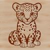 Large wild jaguar animal in vector format.