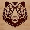 Big Cat Close-up Illustration Close-up vector illustration of a tiger's head with sharp details.