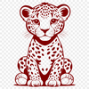 Spot Pattern Artwork A large cat with distinctive black spots, resembling a jaguar.