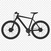 A minimalist SVG design featuring a bike in outline form.