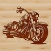 Free Motorcycle Clip Art Design A 2D illustration of a motorcycle in vector format.
