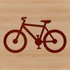 A detailed bicycle design created as a scalable graphic file for various uses.