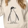 Free Vector Penguin Illustration for Digital Designs A simple line art illustration of a penguin, suitable for various digital design and craft projects.