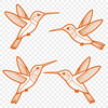 Hummingbird in Flight Illustration A vibrant illustration of a hummingbird in flight, designed as a vector graphic for various digital applications.