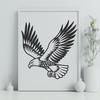 Majestic Flying Eagle Graphic Illustrative graphic of a majestic flying eagle in vector format.