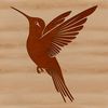 An SVG rendering of a wild bird in motion, showcasing the distinctive features of a hummingbird species.