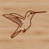 Free Vector Art Illustration of a Bird A colorful hummingbird in mid-air, its iridescent feathers glistening as it flutters its wings.