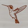 Colorful Flying Hummingbird Design A stylized illustration of a hummingbird in flight, designed as vector art for digital use.
