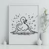 Simple Waterfowl SVG Design with Quirky Charm A simple illustration of a duck, depicted in a vector format.
