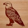 Beautiful Eagle Silhouette Vector Graphic A majestic eagle perched on a branch, depicted as a vector illustration.