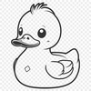 A stylized digital illustration of a duck in vector format.