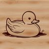 Realistic Waterfowl Illustration An SVG vector graphic design featuring a realistic duck drawing.