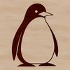 Free Downloadable Vector Penguin Graphics A black and white illustration of a penguin, suitable for use in vector graphics.