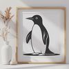 Beautiful Penguin Silhouette Image A simple vector illustration of a penguin, suitable for various design projects.