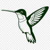 Whimsical Hummingbird Illustration in SVG Format An intricately designed hummingbird graphic available for commercial or personal use as an SVG file.