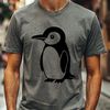 Vector illustration of a penguin bird in outline form, suitable for cutting machine designs.