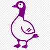 A simple illustration of a goose in a minimalist style, suitable for digital use.