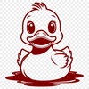 Cute Waterfowl Vector Design A simple illustration of a duck, suitable for vector art designs.